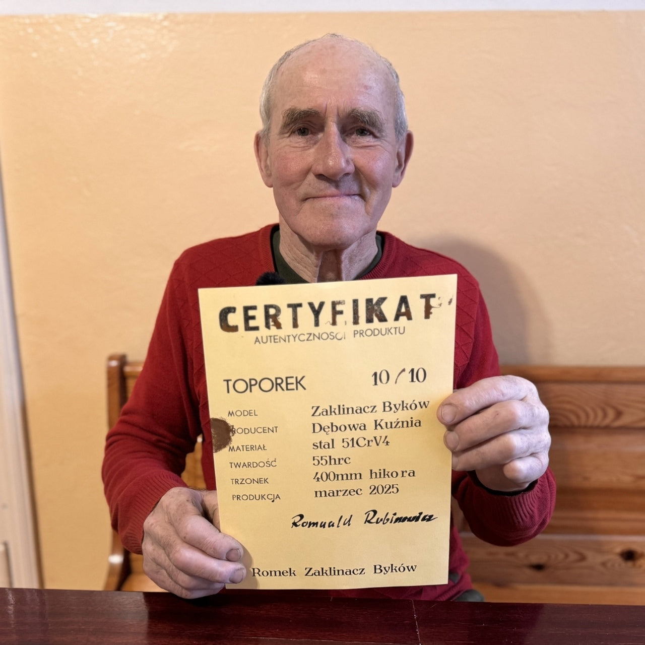 Toporek Zaklinacz Byków, limitowana edycja, egzemplarz nr 10 Zaklinacz Byków
